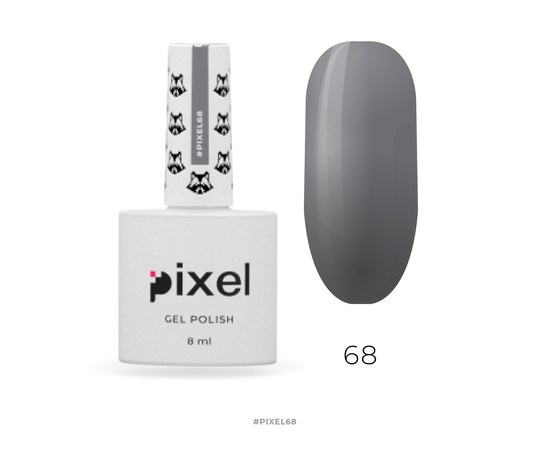 Изображение  Gel Polish Pixel No. 068 (wet asphalt), 8 ml, Volume (ml, g): 8, Color No.: 68