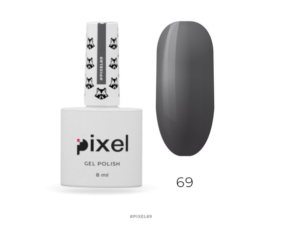 Изображение  Gel Polish Pixel No. 069 (gray-brown), 8 ml, Volume (ml, g): 8, Color No.: 69