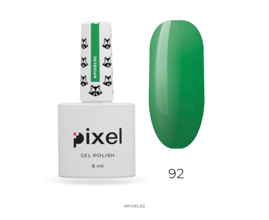 Зображення  Гель-лак Pixel №092 (яскраво зелений), 8 мл
, Об'єм (мл, г): 8, Цвет №: 092