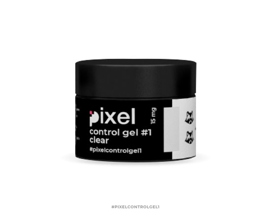 Зображення  Гель для нарощування Pixel Control Gel Clear №01 (прозорий), 15 мл