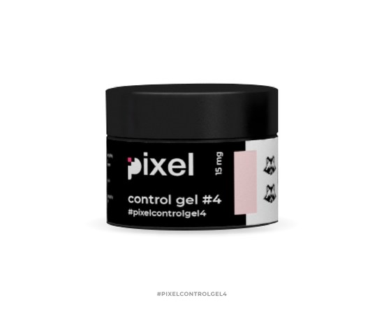 Зображення  Гель для нарощування Pixel Control Gel №04 (ніжно-персиковий), 15 мл