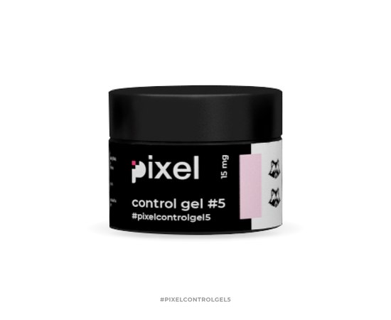 Зображення  Гель для нарощування Pixel Control Gel №05 (світло-рожевий), 15 мл