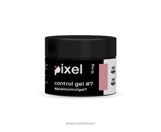Зображення  Гель для нарощування Pixel Control Gel №07 (тілесно-рожевий), 15 мл