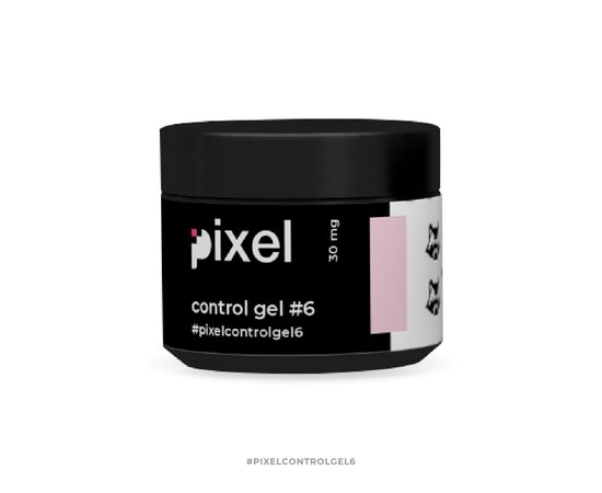 Зображення  Гель для нарощування Pixel Control Gel №06 (рожевий), 30 мл