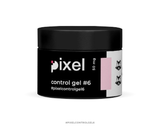 Зображення  Гель для нарощування Pixel Control Gel №06 (рожевий), 50 мл
