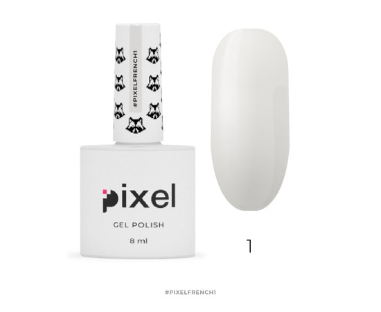 Изображение  Гель-лак Pixel French №01 (молочный), 8 мл, Объем (мл, г): 8, Цвет №: 01