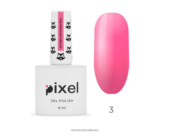 Изображение  Neon base Pixel Neon Base №03 (hot pink), 8 ml, Volume (ml, g): 8, Color No.: 3