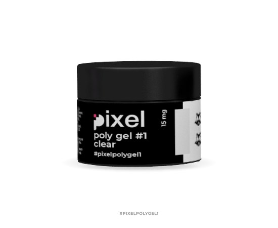 Изображение  Polygel Pixel Poly Gel Clear No. 1 (transparent), 15 ml, Volume (ml, g): 15, Color No.: 1