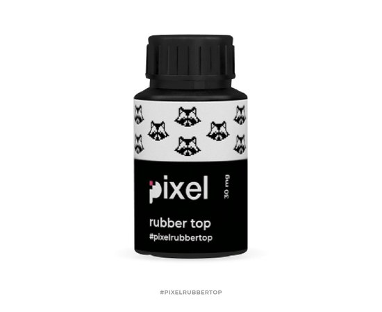 Изображение  Top Pixel Rubber Top - rubber fixer for gel polish, 30 ml, Volume (ml, g): 30