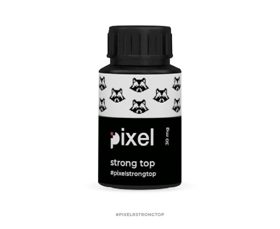 Изображение  Top Pixel Strong No Wipe Top - fixer for gel polish without a sticky layer, 8 ml, Volume (ml, g): 30
