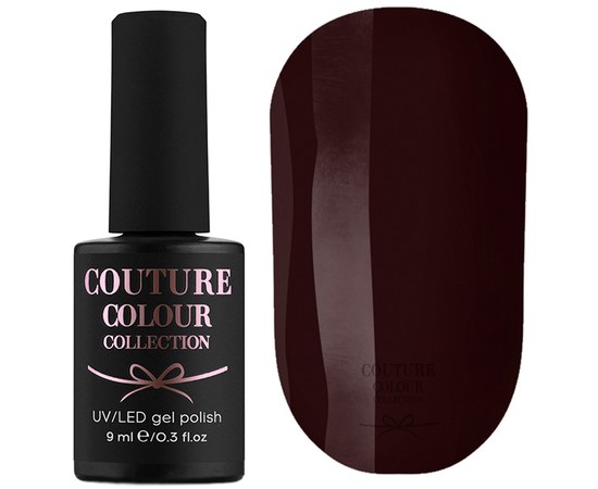 Изображение  Гель-лак Couture Colour 076 бордово-шоколадный, 9 мл, Цвет №: 076