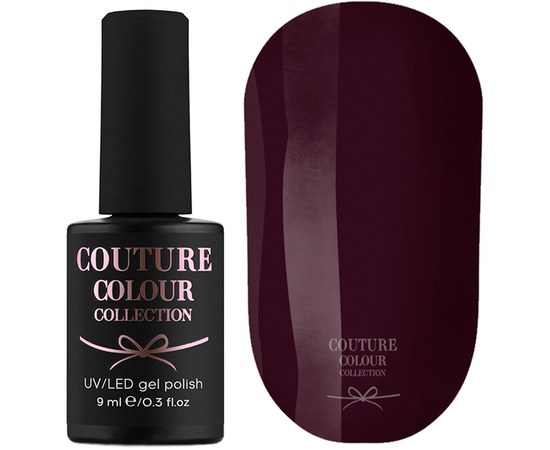 Изображение  Гель-лак Couture Colour 035 темный бордово-фиолетовый, 9 мл, Цвет №: 035