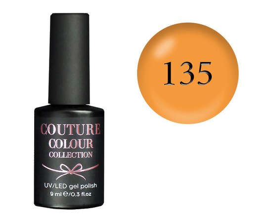 Изображение  Гель-лак Couture Colour 135 желто-оранжевый, 9 мл, Цвет №: 135