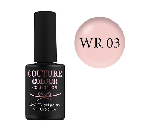 Изображение  Гель-лак COUTURE Colour WINTER ROSEATE WR03 розовый персик, 9 мл, Объем (мл, г): 9, Цвет №: WR03