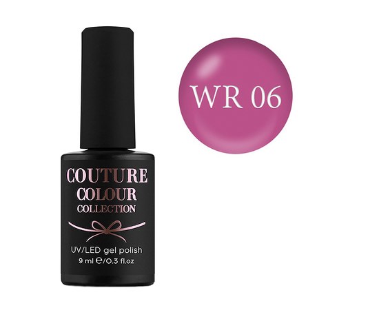 Изображение  Gel polish COUTURE Color WINTER ROSEATE WR06 pastel fuchsia, 9 ml, Volume (ml, g): 9, Color No.: WR06