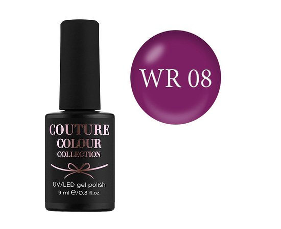 Изображение  Gel polish COUTURE Color WINTER ROSEATE WR08 pink grapes, 9 ml, Volume (ml, g): 9, Color No.: WR08