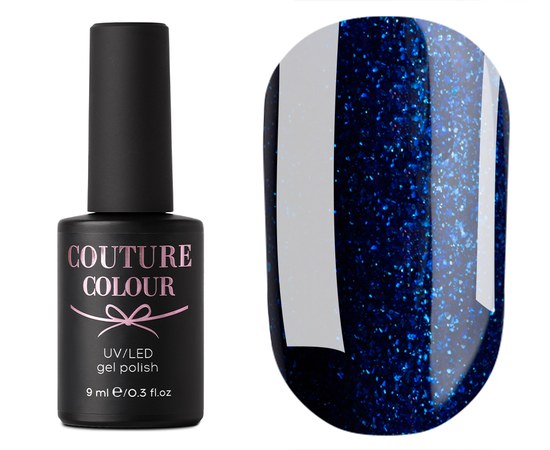 Изображение  Gel polish Couture Color 176 deep blue with shimmer, 9 ml, Color No.: 176