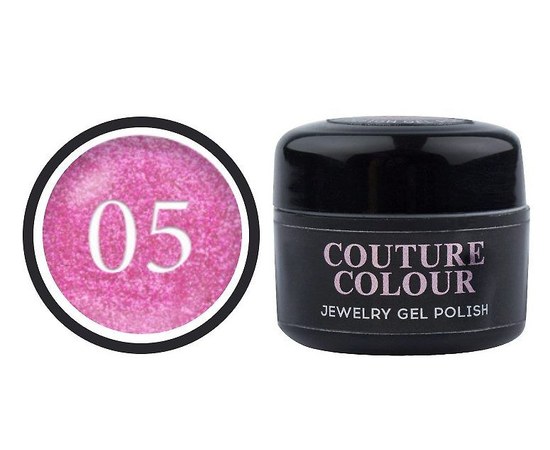 Изображение  Gel polish Couture Color Jewelry J05 (pink with sparkles), 5 ml, Volume (ml, g): 5, Color No.: J05