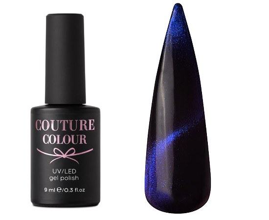 Изображение  Gel polish Couture Color Galaxy Touch GT05 blue-violet (effect 'Cat Eye'), 9 ml, Volume (ml, g): 9, Color No.: GT05