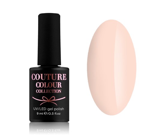 Изображение  Gel polish Couture Color Soft Nude 09 Light caramel pink with mother-of-pearl, translucent, 9 ml, Volume (ml, g): 9, Color No.: 9