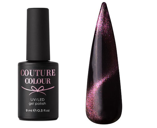 Изображение  Gel polish Couture Color Galaxy Touch GT02 pink (effect 'Cat Eye'), 9 ml, Volume (ml, g): 9, Color No.: GT02