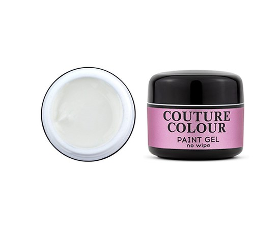 Изображение  Couture Color Paint Gel No Wipe White, white, 5 g