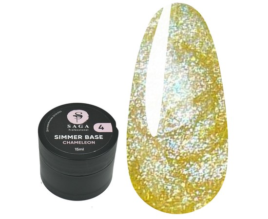 Зображення  База SAGA Shimmer Chameleon №04, 15 мл, Об'єм (мл, г): 15, Цвет №: 04
