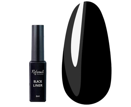 Изображение  ReformA Gel Polish Black Liner, 8 ml, Volume (ml, g): 8, Color No.: Black