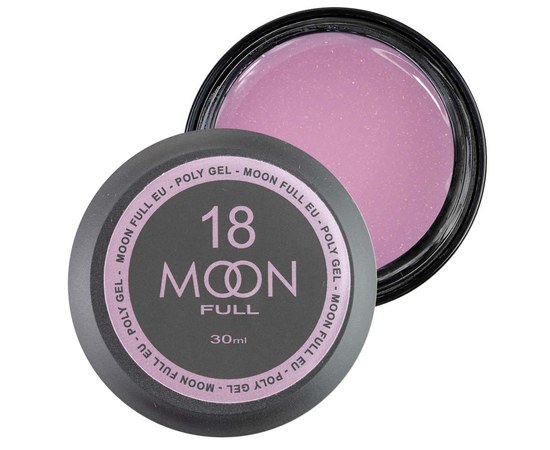 Изображение  Moon Full Poly Gel No. 18 Polygel for nail extension Pink Zephyr, 30 ml, Volume (ml, g): 30, Color No.: 18