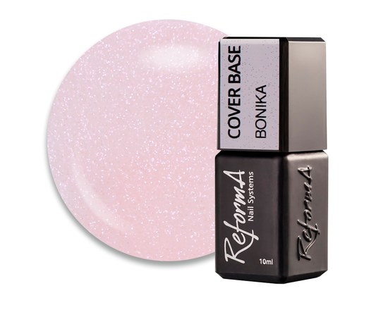 Изображение  Base camouflage ReformA Cover Base Bonika, delicate pink with mother-of-pearl and shimmer, 10 ml