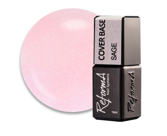 Изображение  База камуфлирующая ReformA Cover Base Sage, бледно-розовый с шиммером, 10 мл