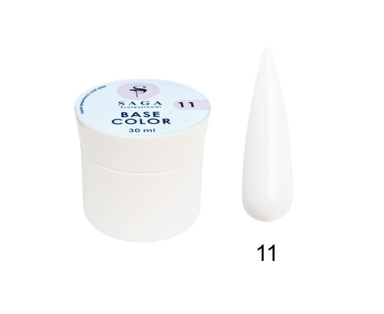 Зображення  База камуфлююча SAGA Color Base №11 молочно-білий, 30 мл, Об'єм (мл, г): 30, Цвет №: 11