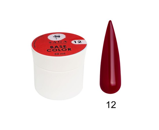 Зображення  База камуфлююча SAGA Color Base №12 червоний, 30 мл, Об'єм (мл, г): 30, Цвет №: 12