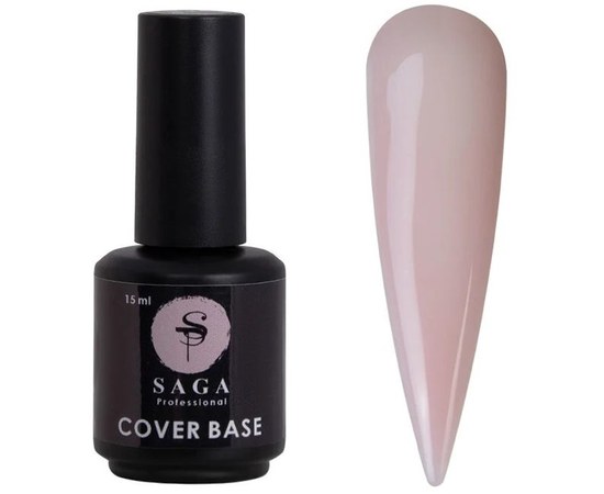 Изображение  Base for gel polish SAGA Cover Base Elastic No. 04 ash pink, 15 ml, Volume (ml, g): 15, Color No.: 4
