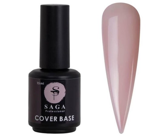 Изображение  Base for gel polish SAGA Cover Base Elastic No. 05 pink French, 15 ml, Volume (ml, g): 15, Color No.: 5