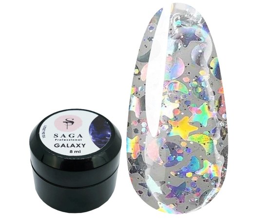 Зображення  Глітерний гель SAGA GALAXY glitter №04, 8 мл, Об'єм (мл, г): 8, Цвет №: 04