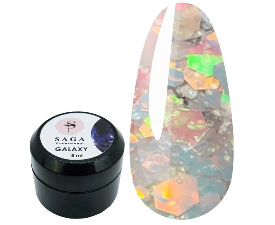 Изображение  Glitter gel SAGA GALAXY glitter №13, 8 ml, Volume (ml, g): 8, Color No.: 13
