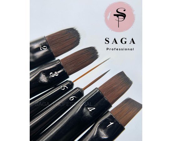 Изображение 6 Gel brush SAGA professional No. 04 square, 8 mm