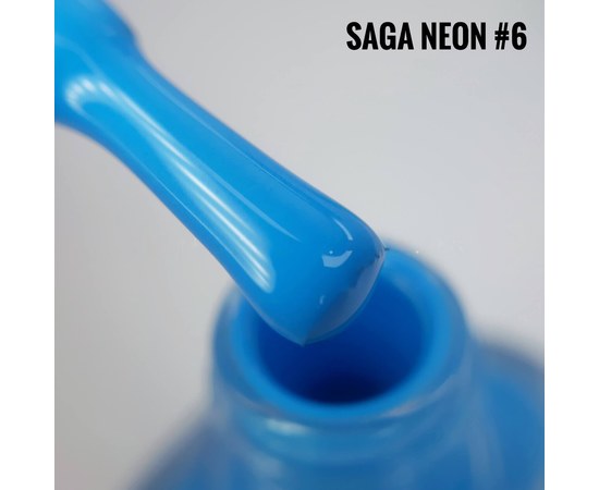 Изображение  Лак-краска для стемпинга SAGA Neon №06 голубой, 8 мл