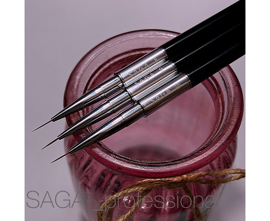 Зображення 7 Пензель гель+лайнер двосторонній SAGA professional №09