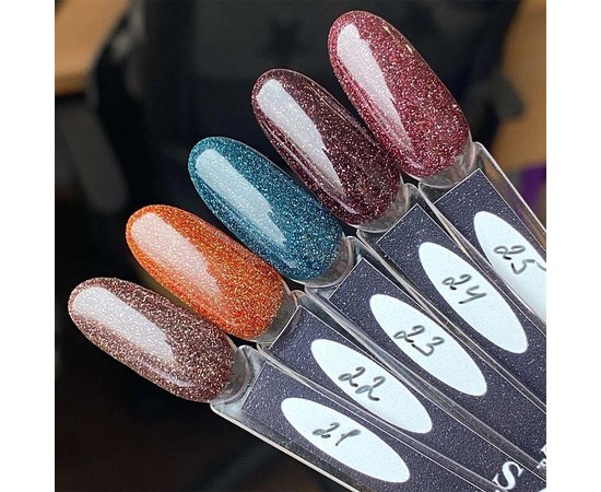 Изображение 3 Гель-лак светоотражающий SAGA Fiery Gel №21 коричневый, 9 мл, Объем (мл, г): 9, Вариант: 21