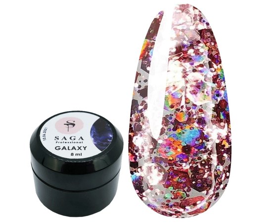 Зображення  Глітерний гель SAGA GALAXY glitter №03, 8 мл, Об'єм (мл, г): 8, Цвет №: 03