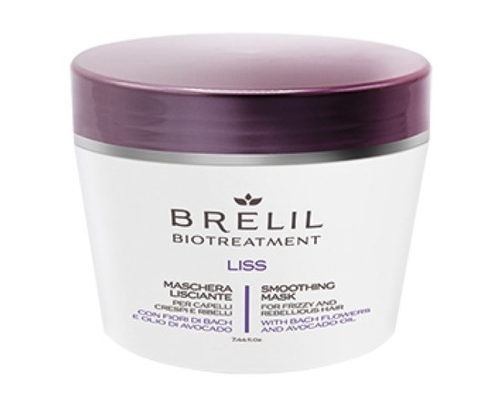 Изображение  Маска для непослушных волос BRELIL Smoothing Mask Liss, 220 мл, Объем (мл, г): 220