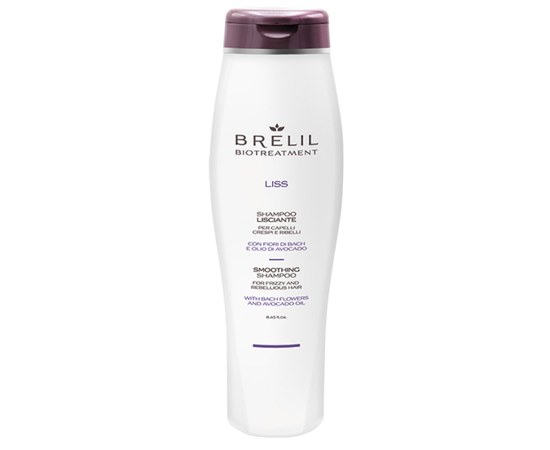 Зображення  Шампунь для неслухняного волосся BRELIL Smoothing Shampoo Liss, 250 мл, Об'єм (мл, г): 250