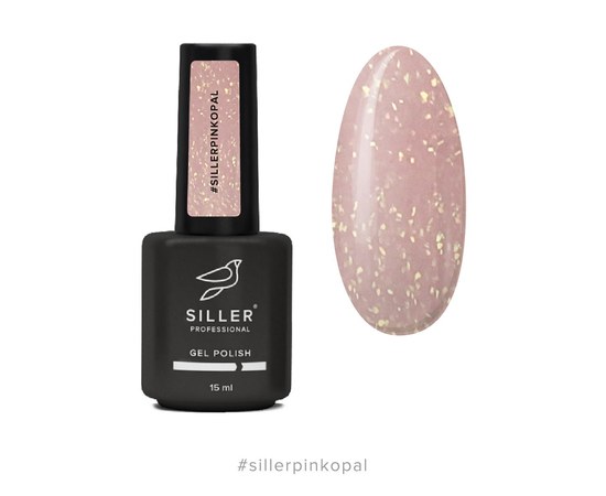 Зображення  Siller Cover Base Pink Opal камуфлююча база (ніжно-рожевий з шиммером), 15 мл