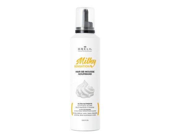 Изображение  Ultra-nourishing mousse Brelil Hair BB Mouse Gourmand Milky Sensation, 250 ml, Volume (ml, g): 250