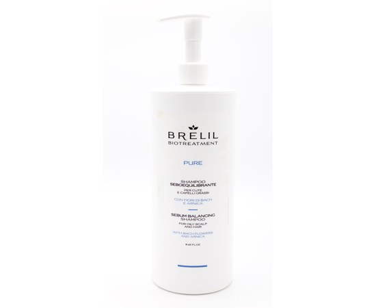 Зображення  Шампунь для жирного волосся BRELIL Sebum Balancing Shampoo Pure, 1000 мл, Об'єм (мл, г): 1000