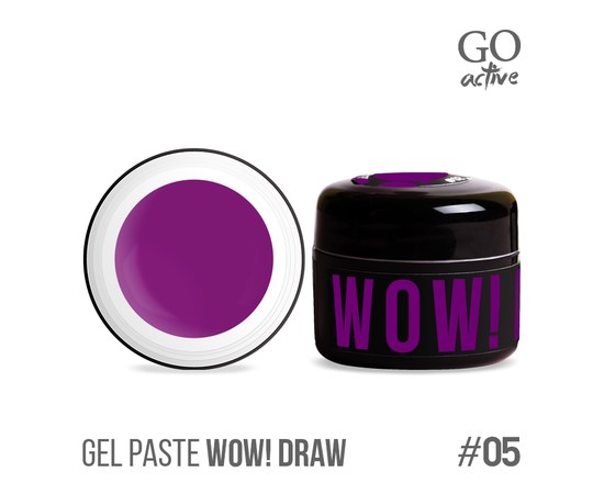Изображение  Гель-паста Go Active Gel Paste Wow Draw 05 фиолетовая фуксия, 4 г, Объем (мл, г): 4, Цвет №: 05