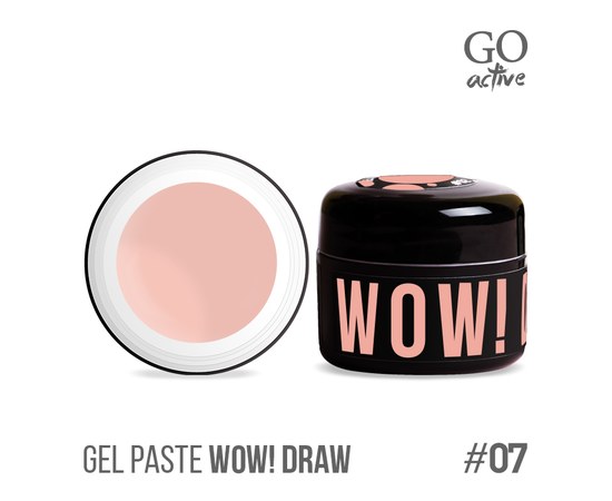 Изображение  Гель-паста Go Active Gel Paste Wow Draw 07 светло-розовый, 4 г, Объем (мл, г): 4, Цвет №: 07
