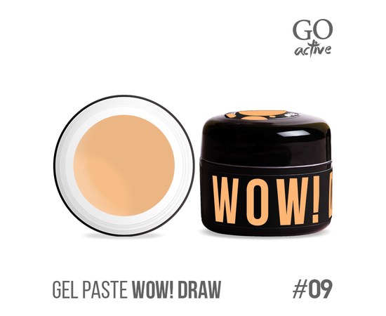 Изображение  Гель-паста Go Active Gel Paste Wow Draw 09 абрикосовый, 4 г, Объем (мл, г): 4, Цвет №: 09